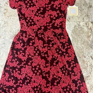 LuLaRoe High Low Dress in Black and Pink Floral